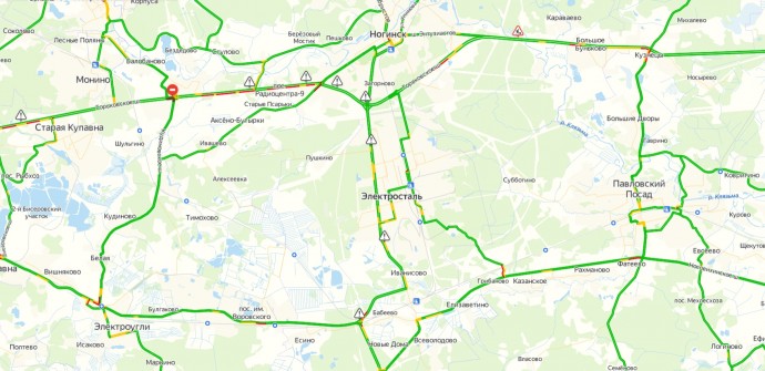 Пробки в зеленограде сейчас карта