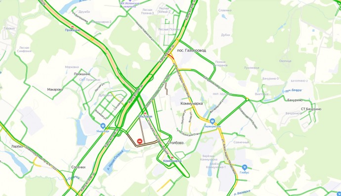 Пробки в зеленограде сейчас карта