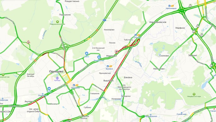 Пробки мытищи сейчас карта