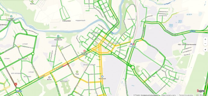 Пробки липецк онлайн сейчас карта в реальном времени смотреть