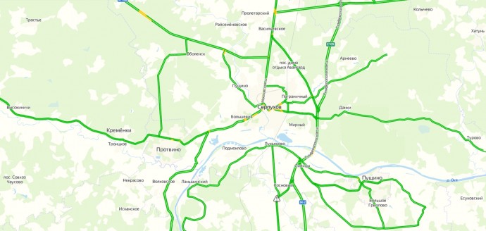 Пробки в серпухове сейчас онлайн карта смотреть